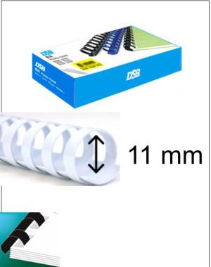 RULO PLÁSTICO PARA ENCUADERNACIÓN 11 MM BLANCO